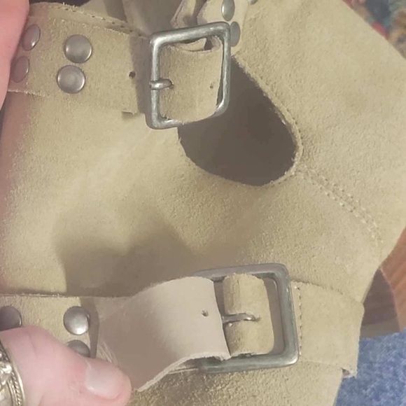 NWOT Free People Women’s Tan Suede Leather Booties Matisse Neil Western Size 9M - Picture 3 of 12